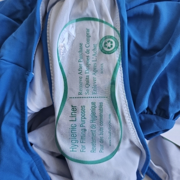 New Chantelle Chantelle "Inspire" Underwired Wrap-Around Blue Swimsuit NWT 34 C - Picture 10 of 10